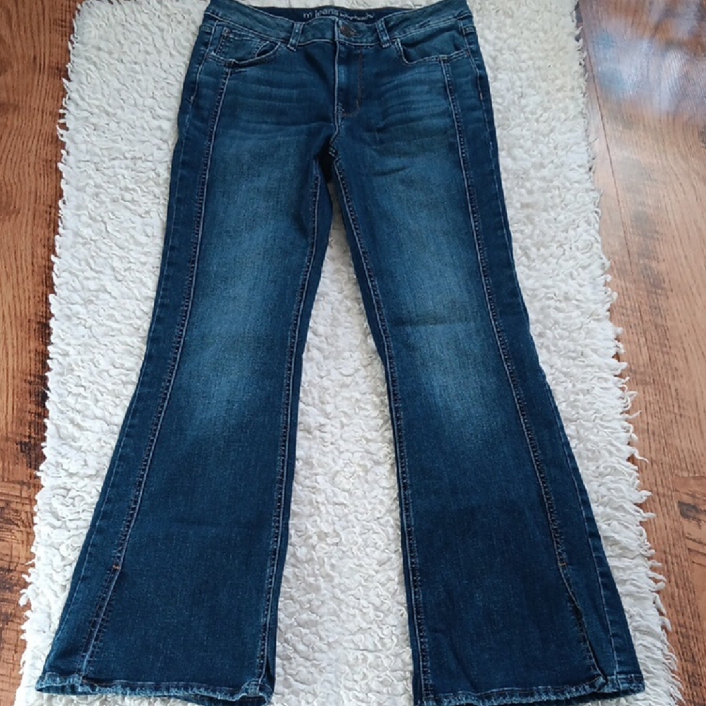 Maurices Dark Blue Wide Leg Jeans